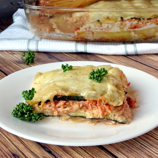 Zucchini and Chicken Alfredo Lasagna Yummy Addiction