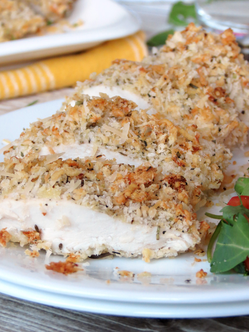 Baked Parmesan Crusted Chicken Yummy Addiction