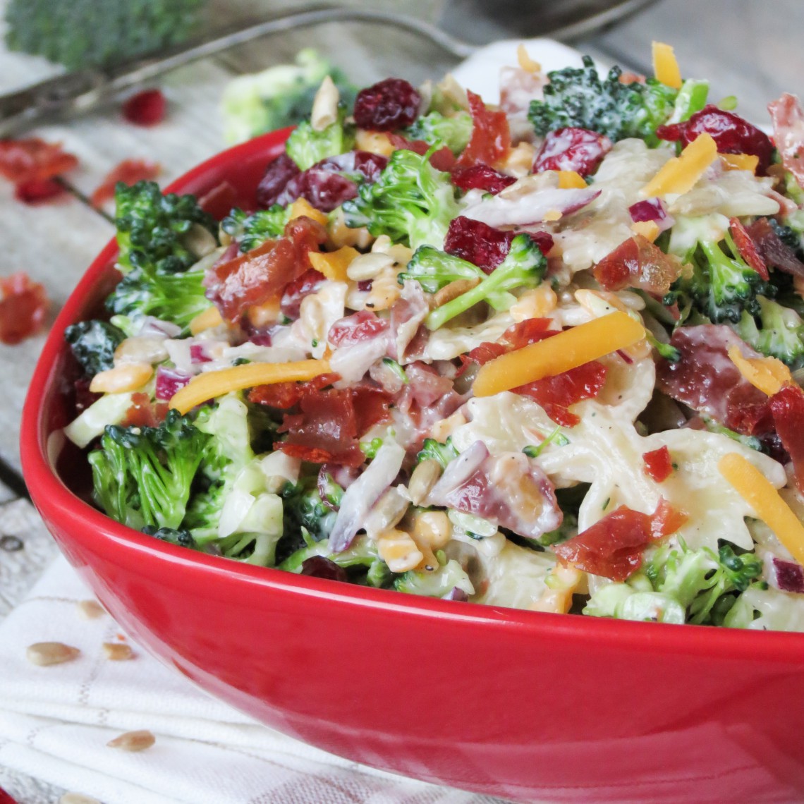Broccoli Cranberry Pasta Salad - Yummy Addiction