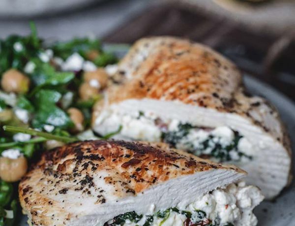Chicken Stuffed With Spinach, Feta And Sun-Dried Tomatoes