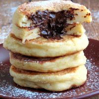 Cottage Cheese Pancakes With Chocolate Filling