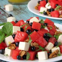 Blueberry Watermelon Feta Salad