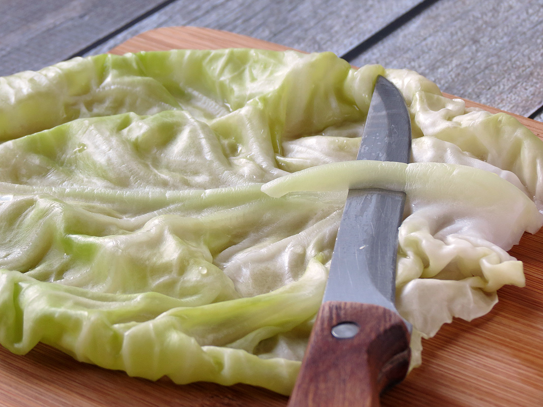 How To Prepare Cabbage Leaves For Stuffing | YummyAddiction.com