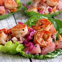 Healthy Shrimp Lettuce Wraps