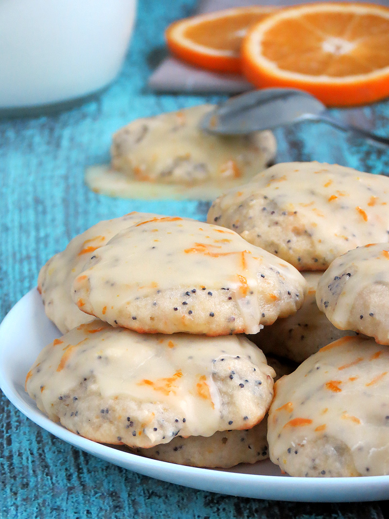Cardamom and Vanilla flavored Orange Poppy Seed Ricotta Cookies | YummyAddiction.com
