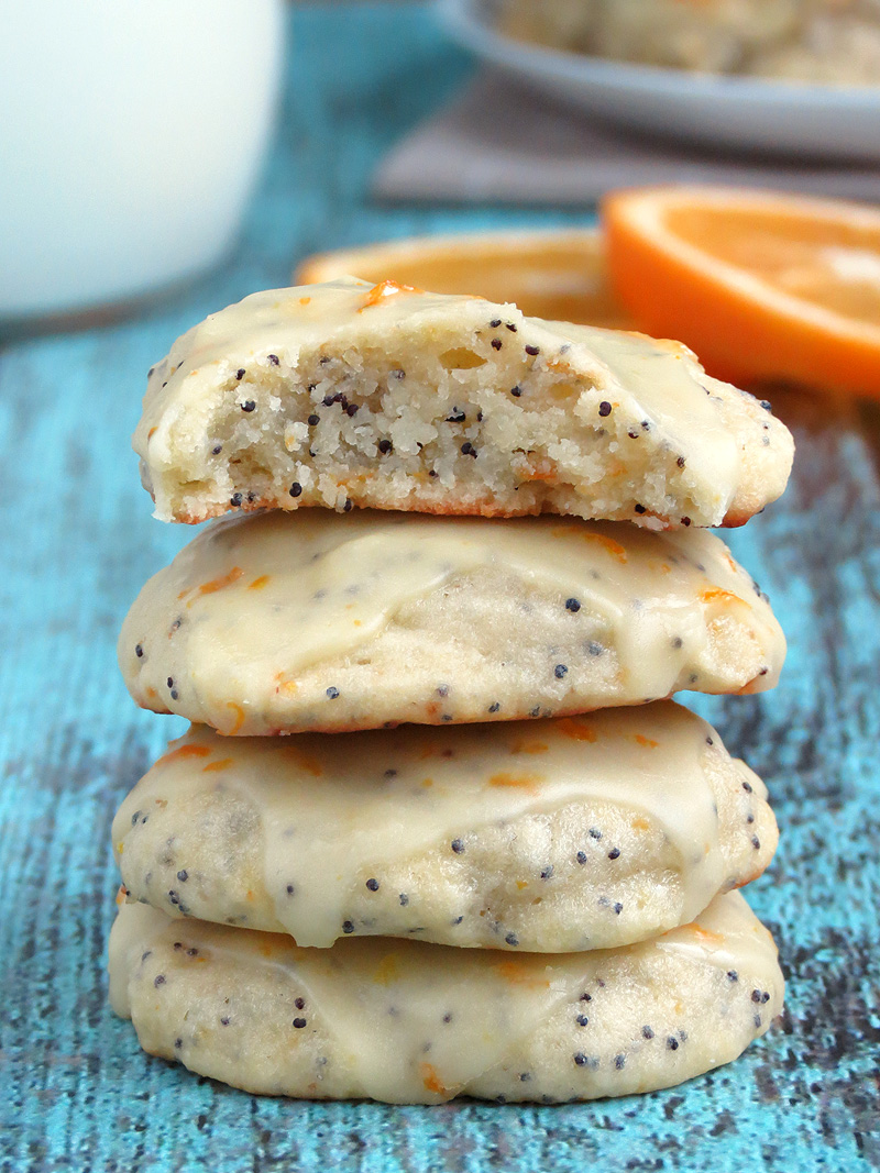 Vanilla and Cardamom flavored Orange Poppy Seed Ricotta Cookies | YummyAddiction.com