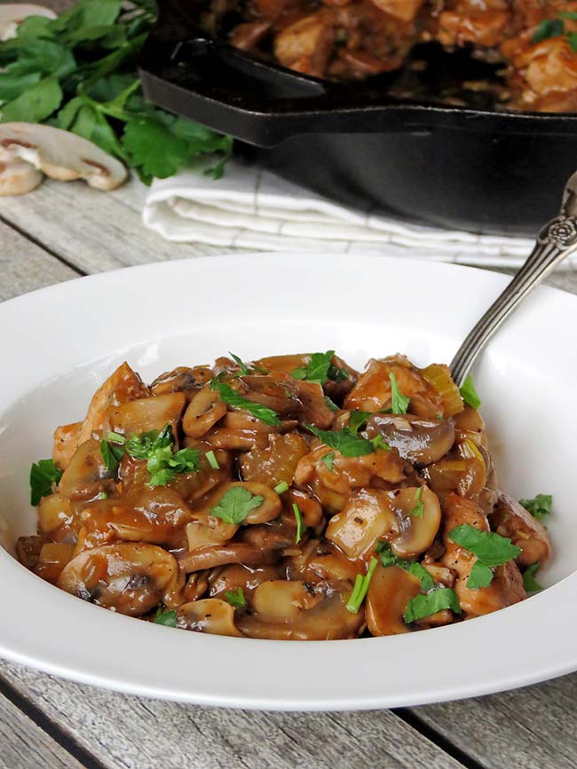 Comforting Chicken & Mushroom Stew | @yummyaddiction