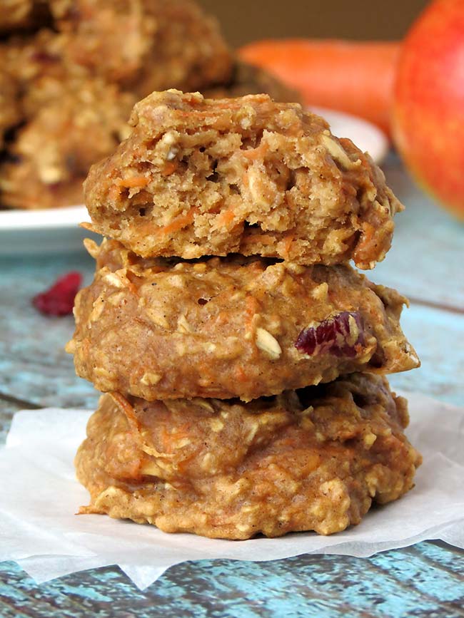 Soft Cranberry Carrot Cake Cookies