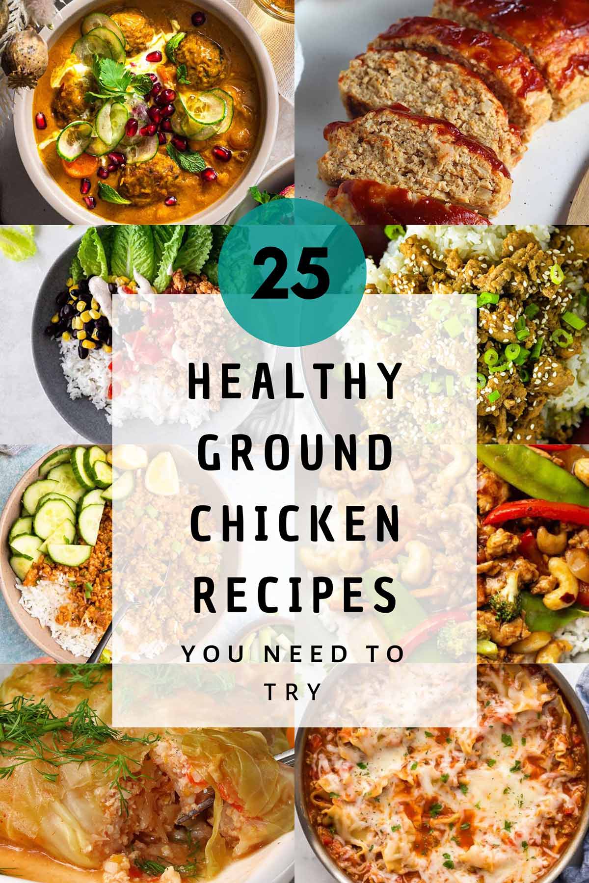 25 Healthy Ground Chicken Recipes That'll Make You Feel Great #healthy #chicken | yummyaddiction.com