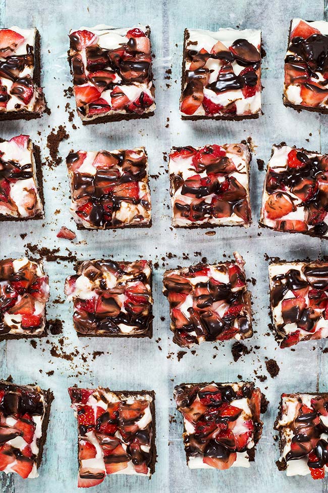 Strawberry Brownies | Perfect for Valentine’s Day! - Yummy Addiction
