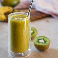 Kiwi mango smoothie square photo