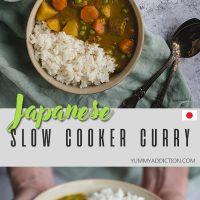 Slow cooker Japanese beef curry pinterest pin