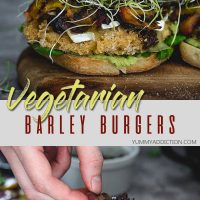 Vegetarian barley burgers pinterest pin