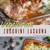 Vegetarian zucchini lasagna pinterest pin