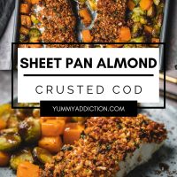 Almond crusted cod pinterest pin