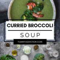 Curried broccoli soup pinterest pin