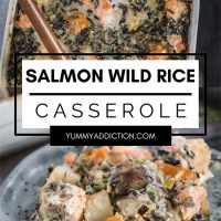 Salmon and wild rice casserole pinterest pin