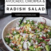 chickpea, avocado and radish salad