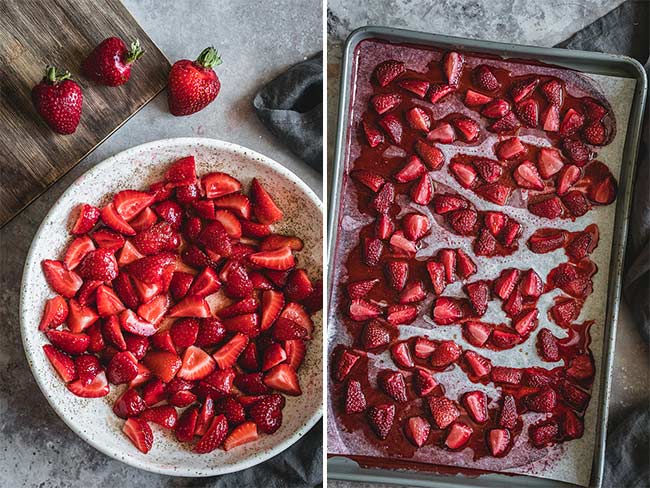 Honey roasted strawberries