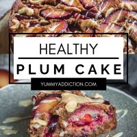 Healthy plum cake pinterest pin