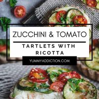 Tomato zucchini tartlets Pinterest pin