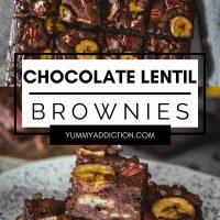 Chocolate lentil brownies pinterest pin