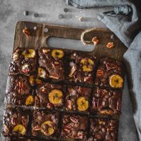 Healthy brownies with lentils
