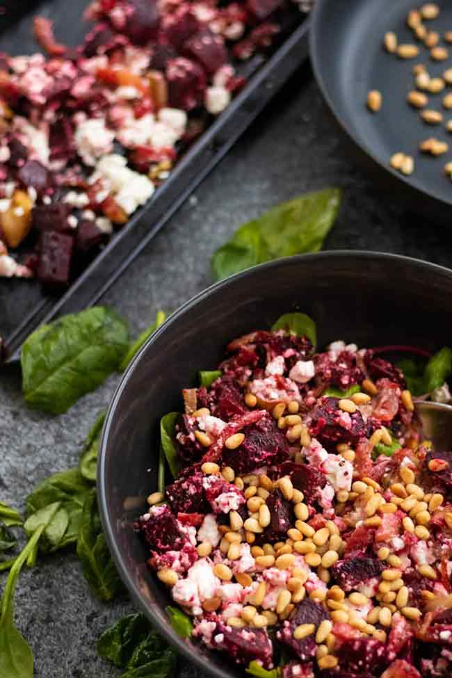 Beetroot and Feta Salad with Fennel & Pine Nuts