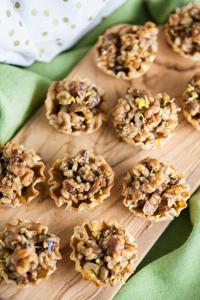 Baklava Tarts with Maple Syrup and Walnuts