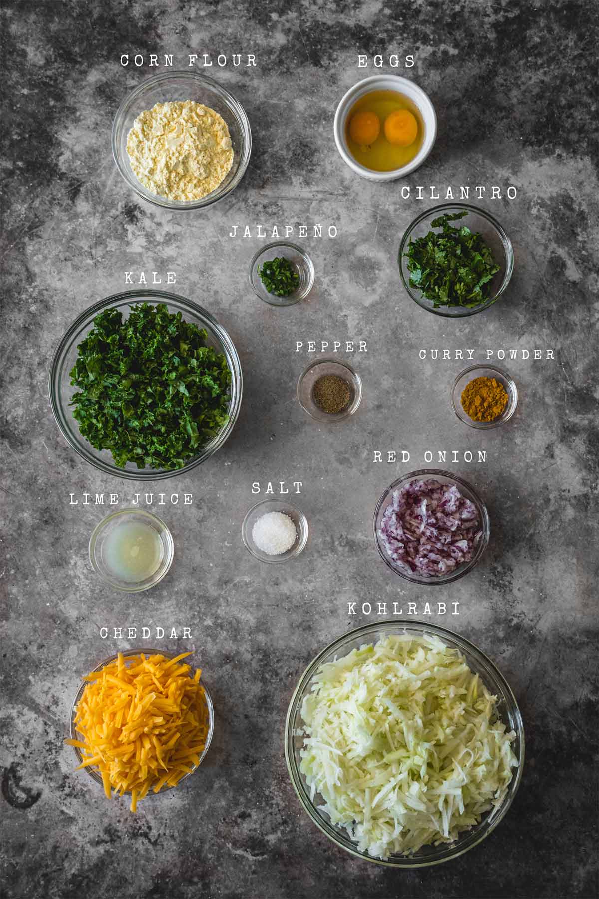 Ingredients for kohlrabi pizza
