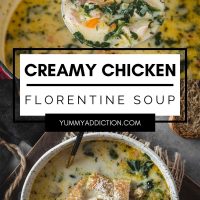 Chicken florentine soup pinterest pin