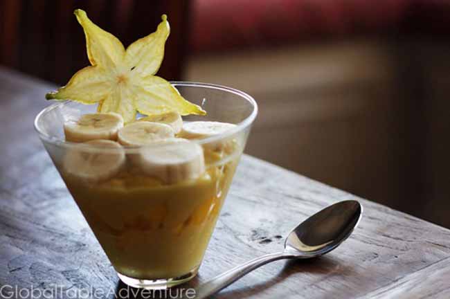 Starfruit Curd with Tropical Fruit