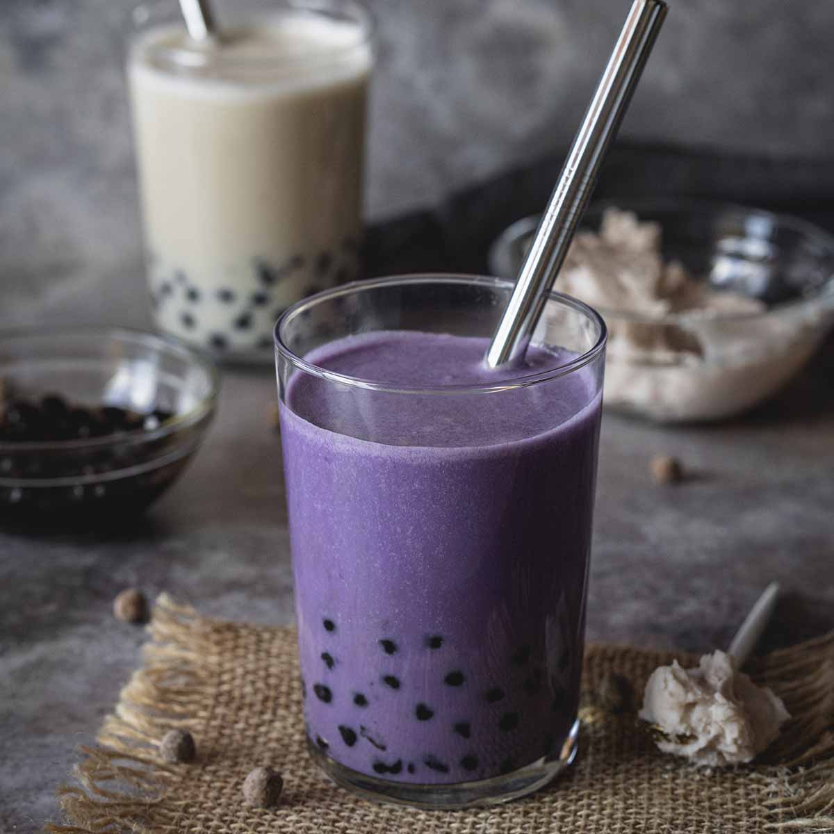 Taro bubble tea featured image