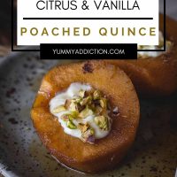 Poached quince pinterest pin