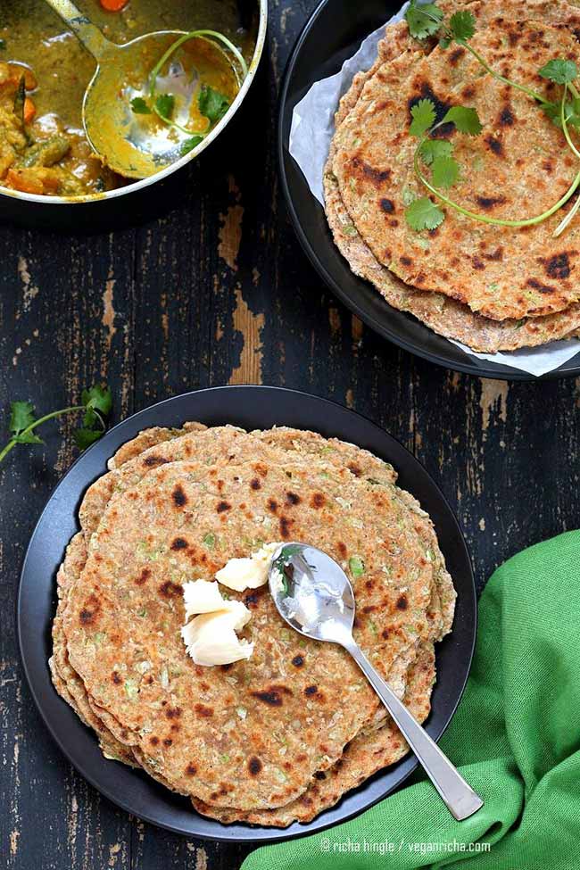 Lauki Paratha – Spiced Opo Squash / Zucchini Wheat Flatbread