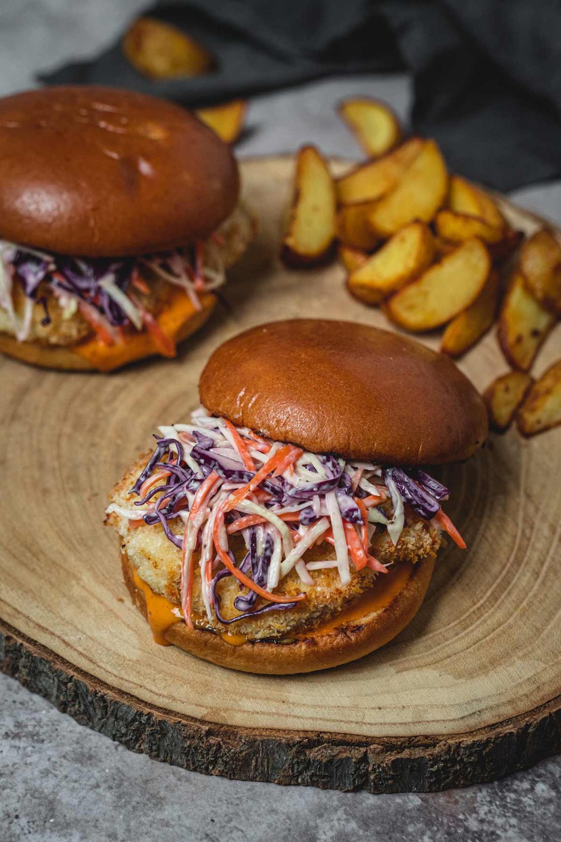 Air Fryer Chicken Burgers with Sriracha Mayo Yummy Addiction