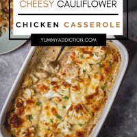 Chicken cauliflower casserole pinterest pin