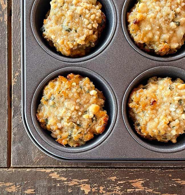 Parmesan-Crusted Chicken Muffins