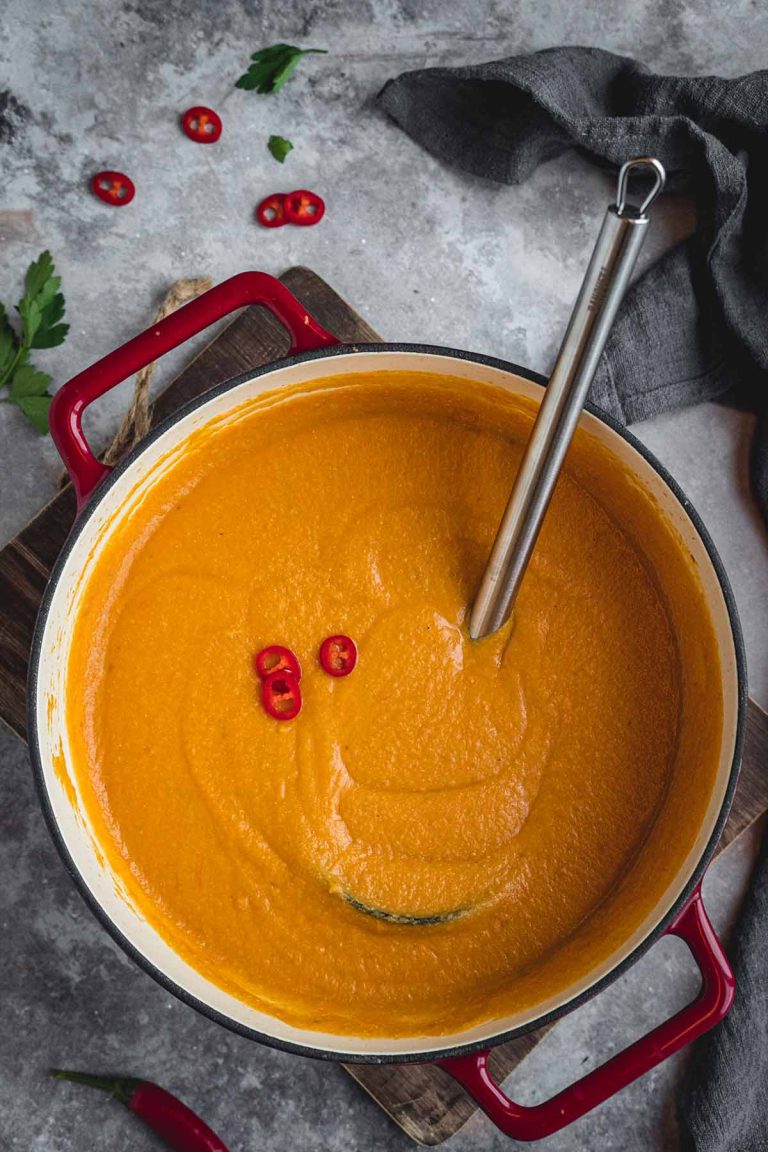 Creamy Cauliflower Lentil Soup Yummy Addiction