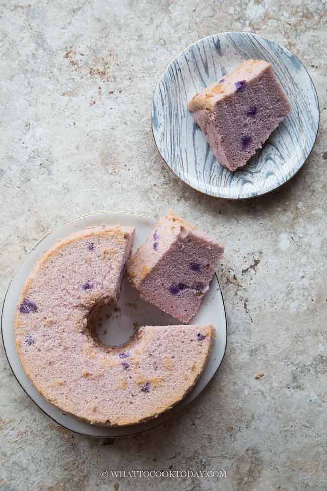 Super Soft Purple Sweet Potato Chiffon Cake