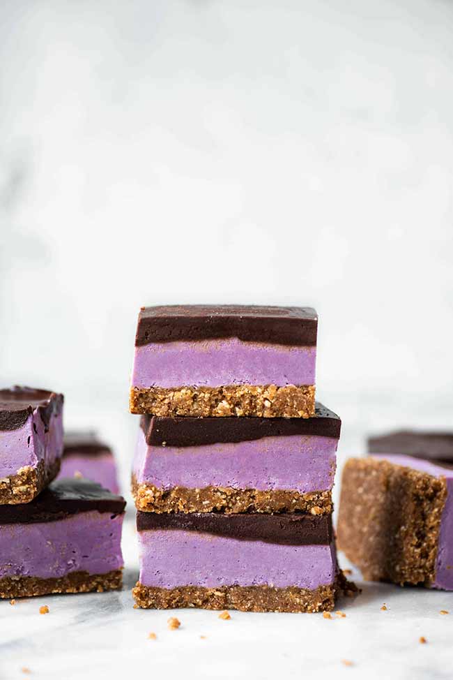 Purple Sweet Potato Cheesecake Bars