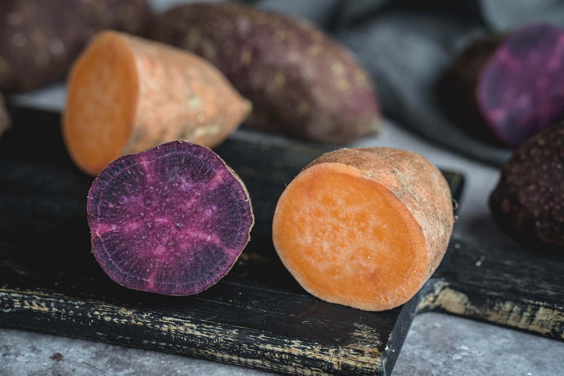 Purple vs. Orange Sweet Potatoes