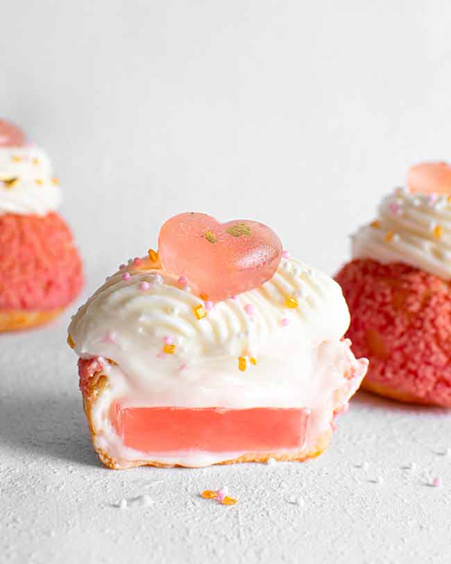 Lychee Jelly Cream Puffs