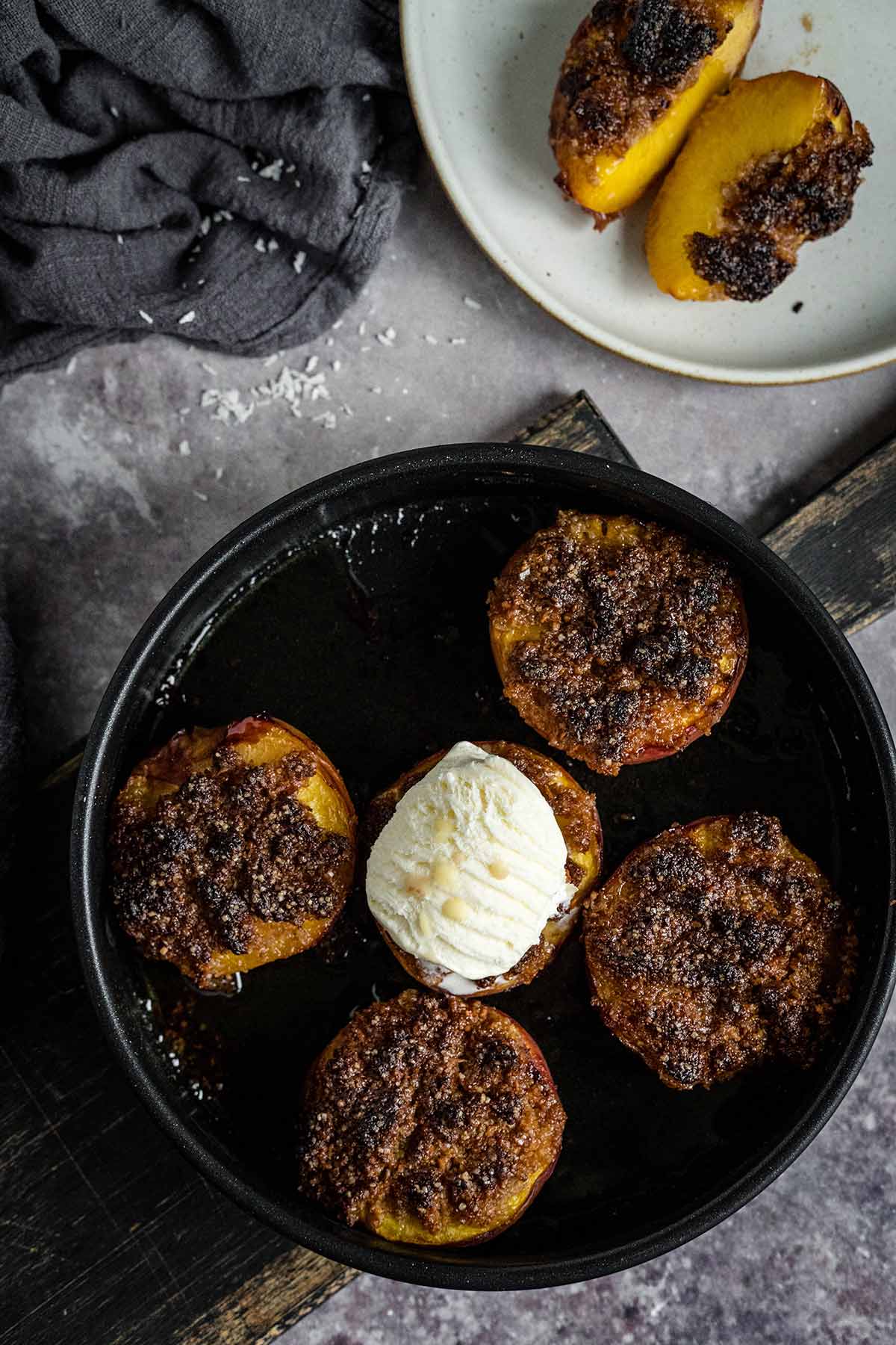 Air fryer grilled peaches