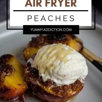 Easy air fryer peaches pinterest pin