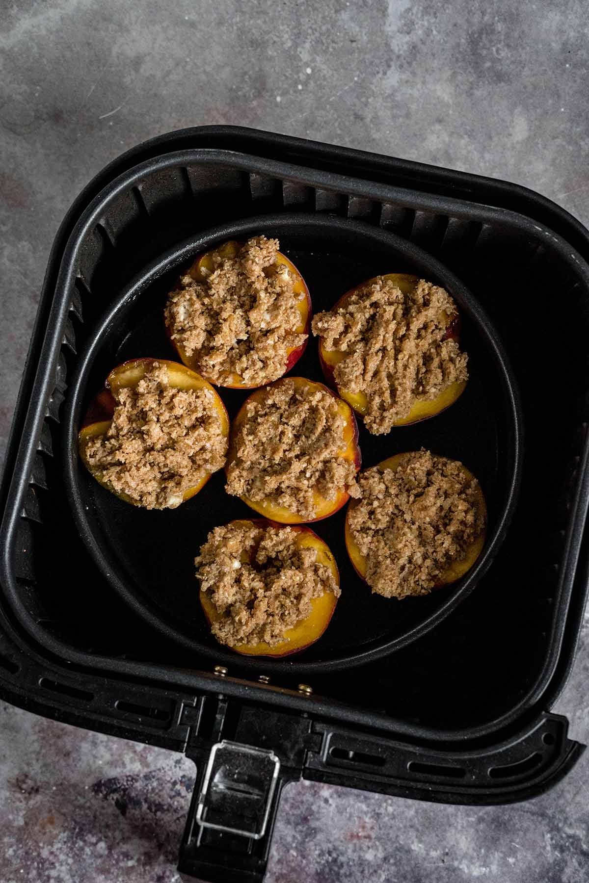 How to air fry peaches