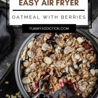 Air fryer oatmeal with berries pinterest pin
