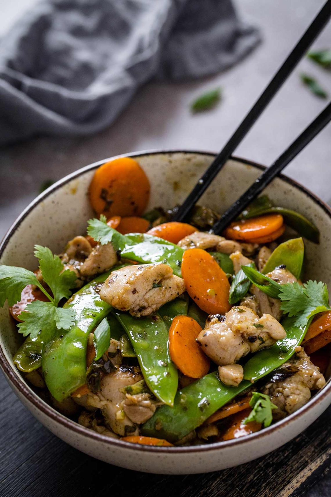 Chicken and Snow Pea Stir Fry – Healthy 30-Minute Dinner!