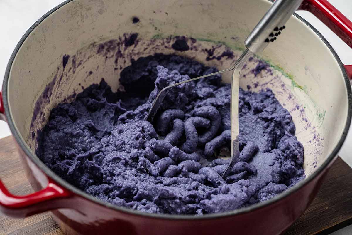 How to prepare purple potato puree
