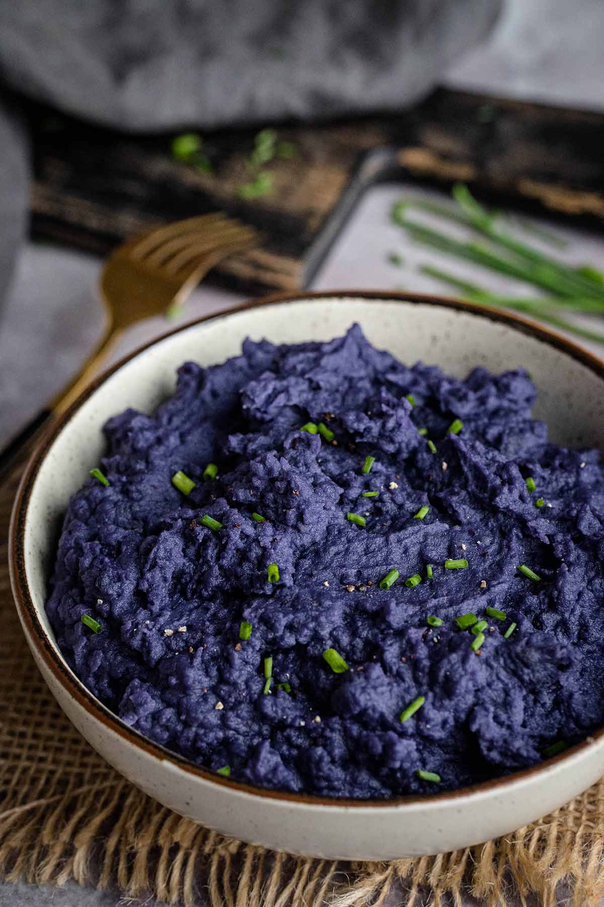 Mashed purple potatoes